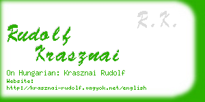 rudolf krasznai business card